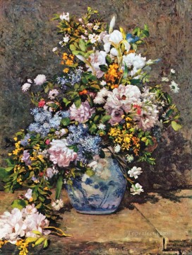  Bouquet Art - bouquet of spring flowers Pierre Auguste Renoir